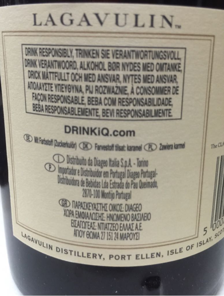 Lagavulin 16YO Single Malt Scotch Whisky - The Lagavulin Distillery (700 mL) alcohol collectible [Barcode 5000281002552] - Main Image 2