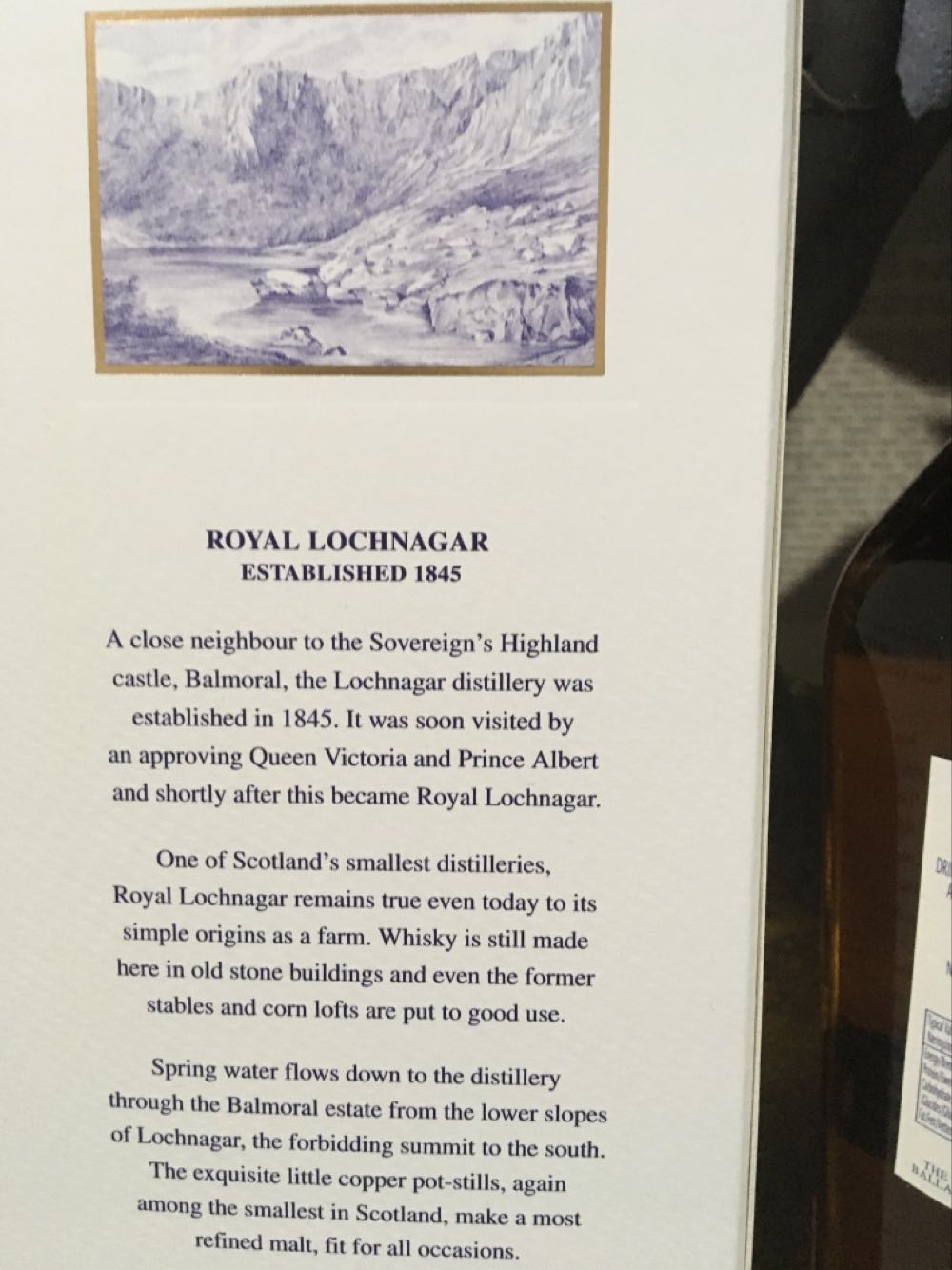 Royal Lochnagar Highland Single Malt Whisky 12 Years - The Royal Lochnagar Distillery (700 mL) alcohol collectible [Barcode 5000281004686] - Main Image 4