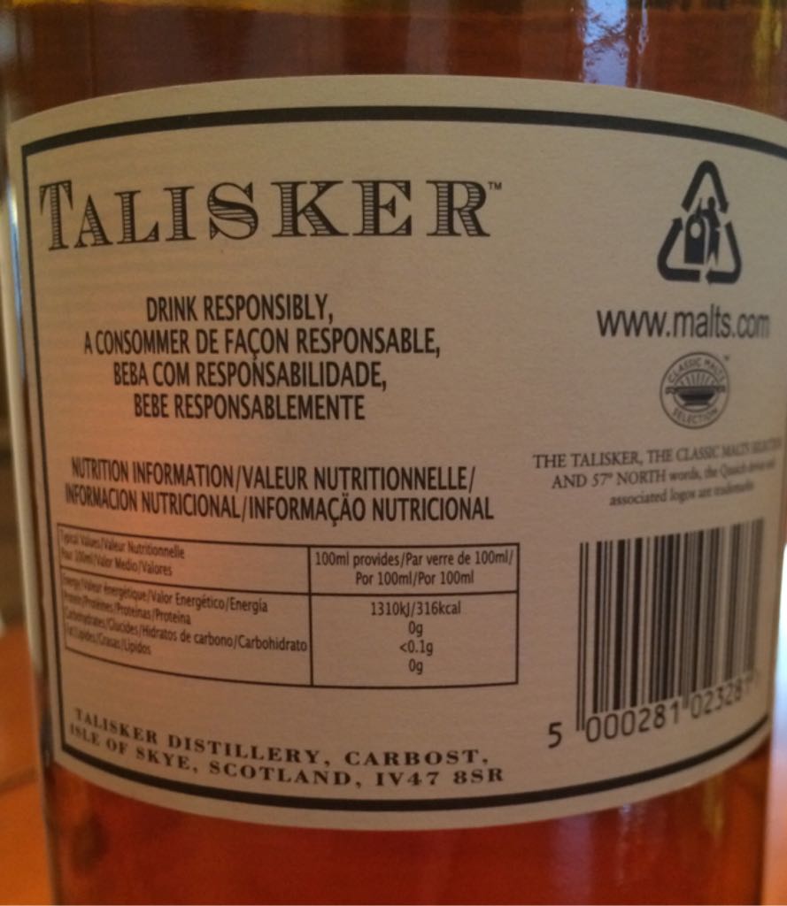 Talisker (NAS) - 57 North - The Talisker Distillery (1L) alcohol collectible [Barcode 5000281023281] - Main Image 2