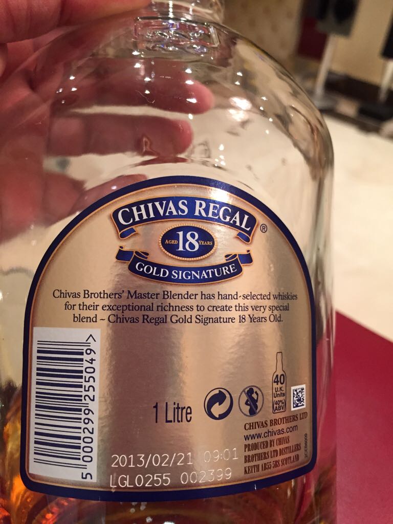 Chivas Regal 18 Years - Chivas Brothers Ltd. (1000 mL) alcohol collectible [Barcode 5000299255049] - Main Image 2