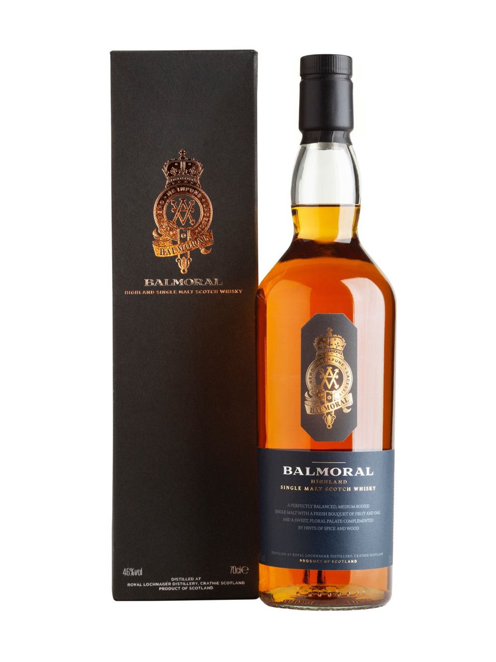 BALMORAL Highland Single Malt Scotch Whisky - The Royal Lochnagar Distillery (700 mL) alcohol collectible [Barcode 5010103926478] - Main Image 3