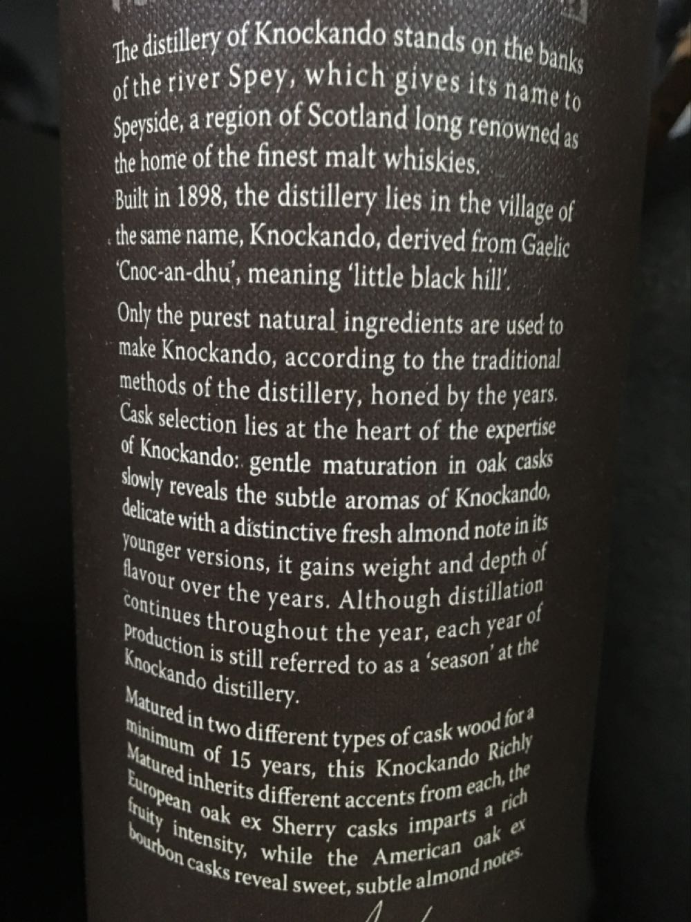 Knockando 15 1997 - The Knockando Distillery alcohol collectible [Barcode 5010103927956] - Main Image 4