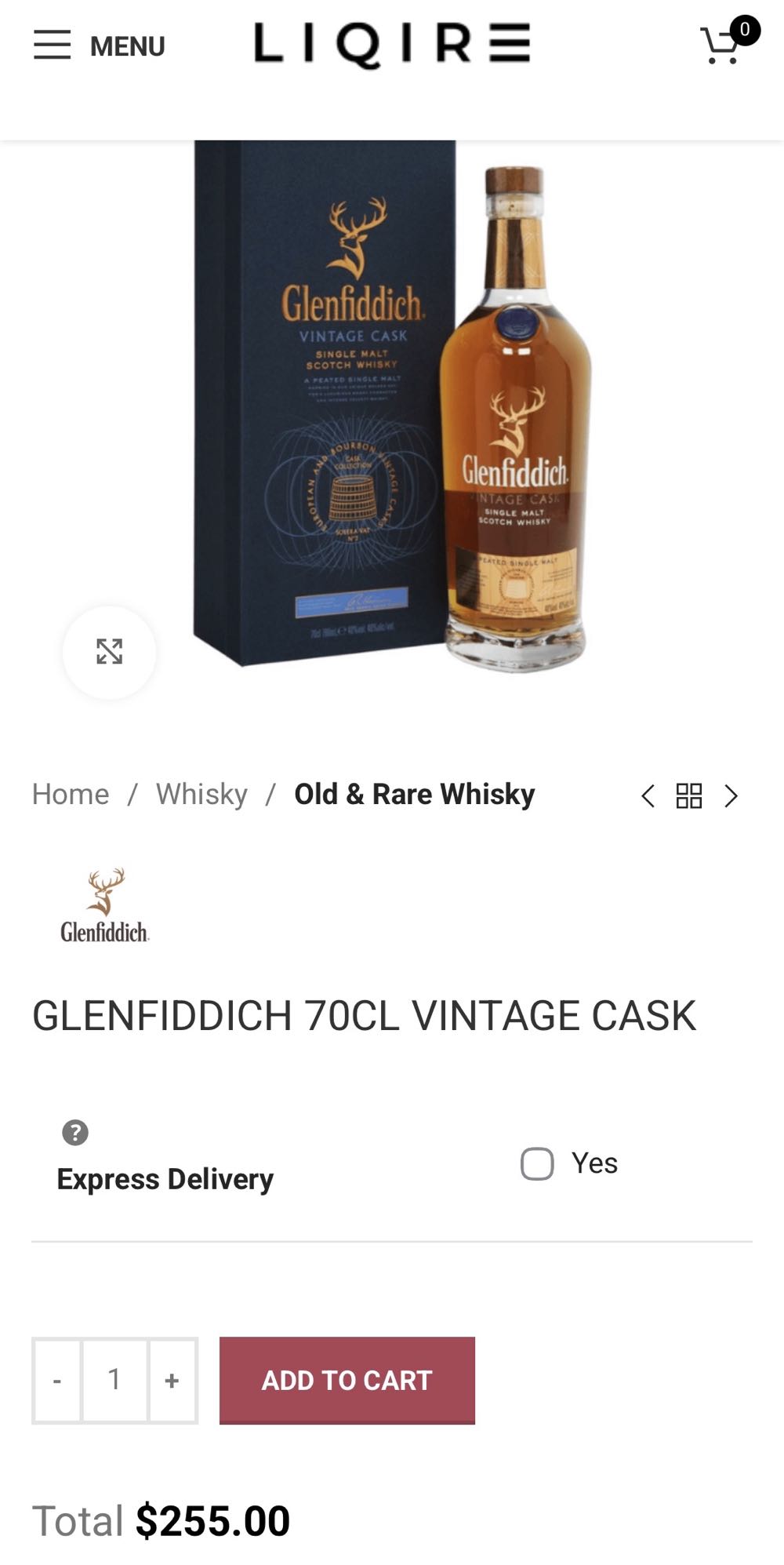 GLENFIDDICH Vintage Cask Single Malt Scotch Whisky - The Glenfiddich Distillery (700 mL) alcohol collectible [Barcode 5010327015798] - Main Image 3