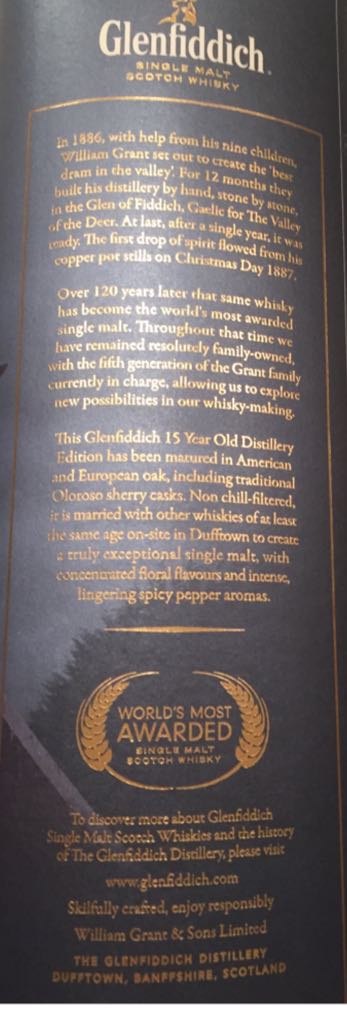 Glenfiddich - Glenfiddich (1L) alcohol collectible [Barcode 5010327303505] - Main Image 2