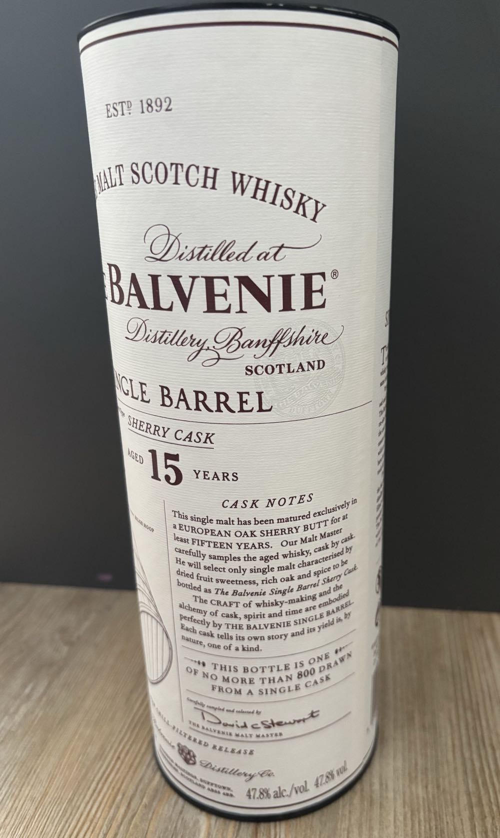 Balvenie Single Barrel Sherry Cask 15yr Old - Balvenie Distillery (700 mL) alcohol collectible [Barcode 5010327524580] - Main Image 2