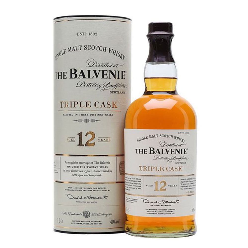 BALVENIE 12y Triple Cask Single Malt Scotch Whisky - The Balvenie Distillery (1000 mL) alcohol collectible [Barcode 5010327545059] - Main Image 3