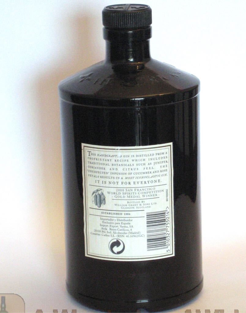 Hendricks Gin - William Grant & Sons (700mL) alcohol collectible [Barcode 5010327755014] - Main Image 2