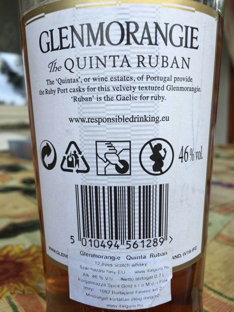 Glenmorangie 12Y Quinta Ruban - The Glenmorangie Distillery (700 mL) alcohol collectible [Barcode 5010494561289] - Main Image 2