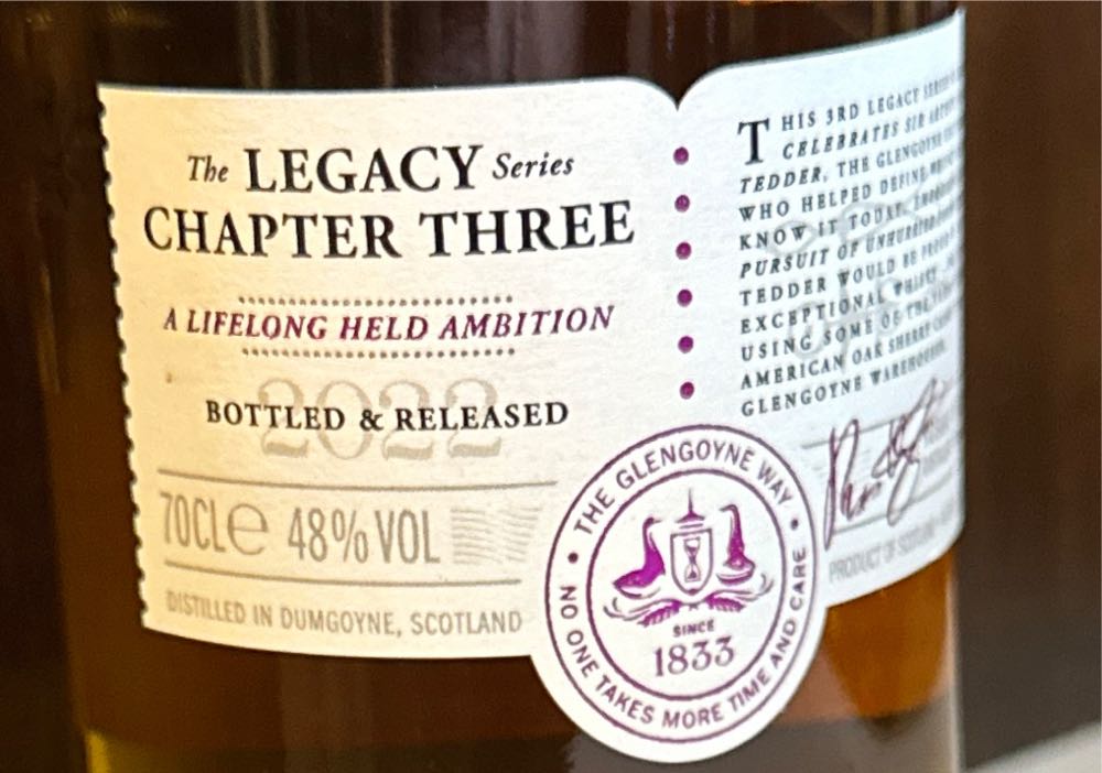 Glengoyne Legacy Series Chapter 3 - Lang Brothers Ltd (700 mL) alcohol collectible [Barcode 5010852025118] - Main Image 2
