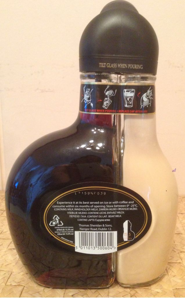Sheridan’s Coffee Layered Liquor - Thomas Sheridan & Sons (1L) alcohol collectible [Barcode 5011013500604] - Main Image 2