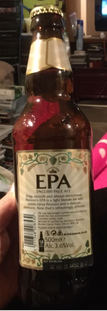EPA - Nottingham Brewery (500 mL) alcohol collectible [Barcode 5011348008530] - Main Image 2