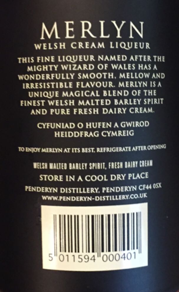 Merlyn  - Penderyn (50 mL) alcohol collectible [Barcode 5011594000401] - Main Image 2