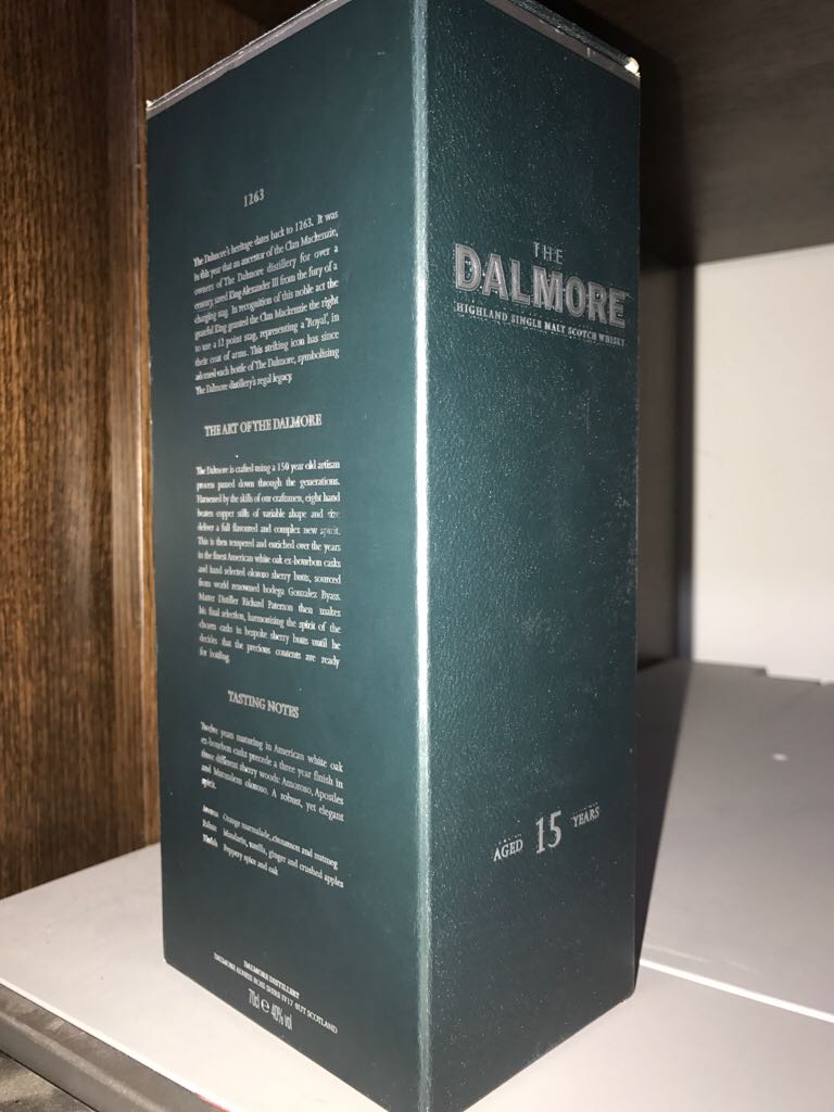 Dalmore 15 Jahre, Northern Highlands, Single Malt Whisky, 0,7 l. - The Dalmore Distillery (700 mL) alcohol collectible [Barcode 5013967005006] - Main Image 2