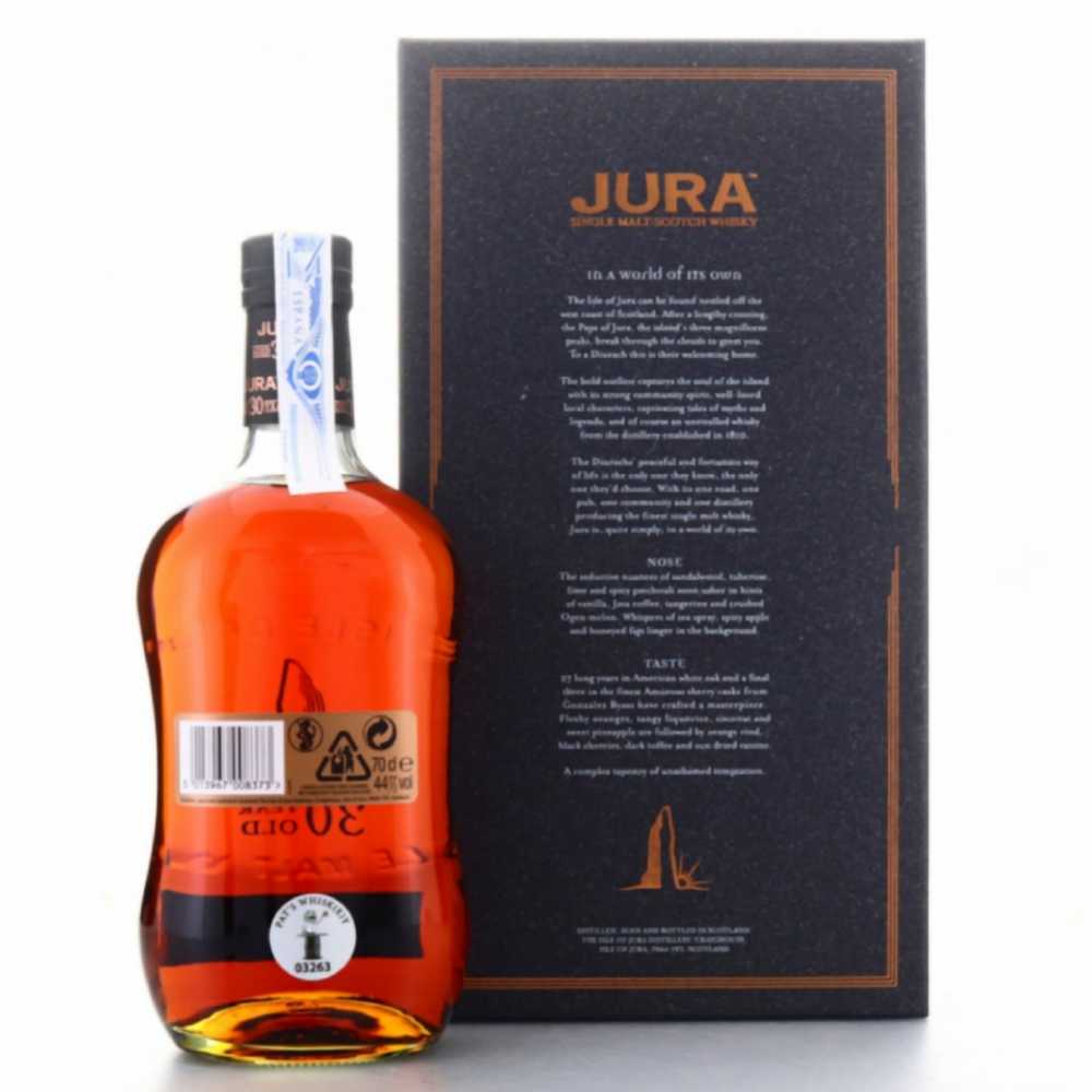 Isle of Jura Distillery Limited Edition 30 Year Old Single Malt Scotch Whisky - The Isle Of Jura Distillery (750 mL) alcohol collectible [Barcode 5013967008373] - Main Image 4