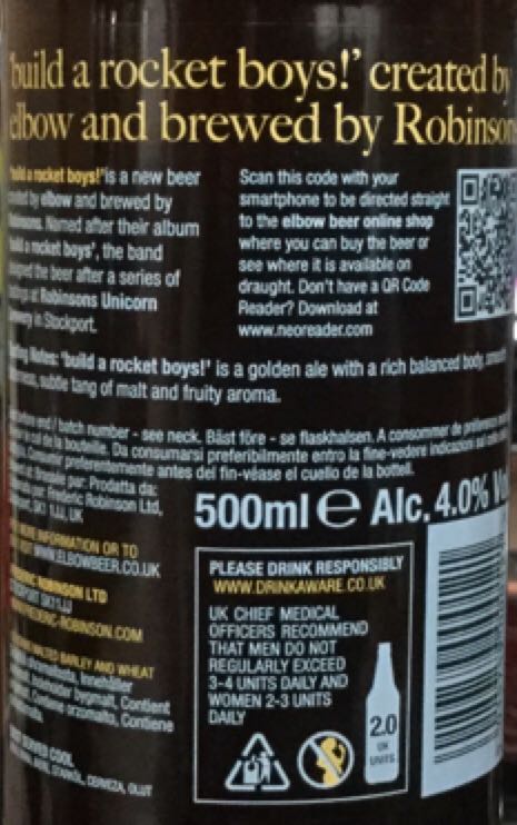 ’Build A Rocket Boys!’ - Robinsons (500 mL) alcohol collectible [Barcode 5015759000121] - Main Image 2