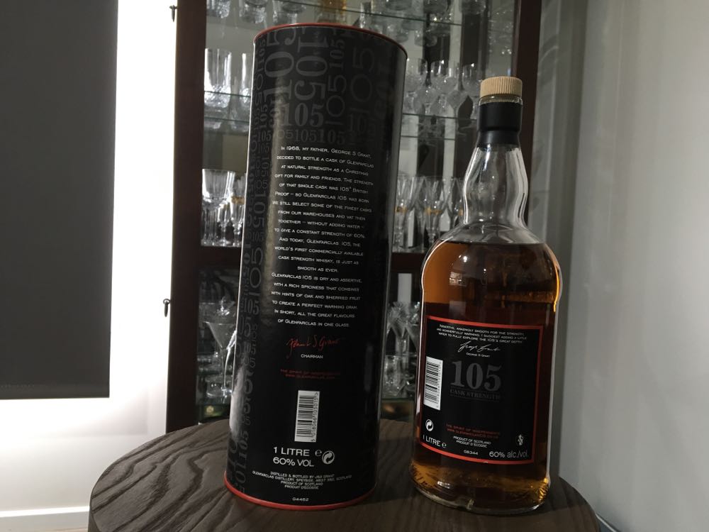 Glenfarclas 105 Highland Malt Whisky - Cask Strength - ohne Dose 60% vol. 1000ml - J&G Grant Glenfarclas (1000 mL) alcohol collectible [Barcode 5018066105015] - Main Image 3