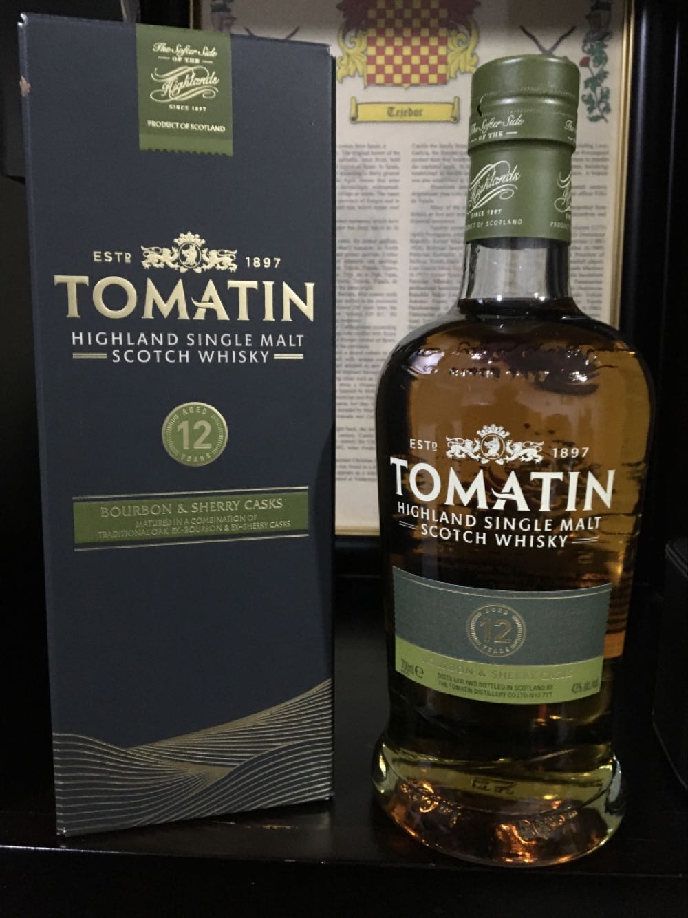 Tomatin - 12 - Bourbon and Sherry Casks - The Tomatin Distillery Company Ltd (700 mL) alcohol collectible [Barcode 5018481100213] - Main Image 2