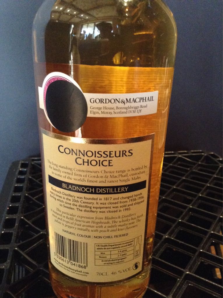 Connoisseurs Choice Bladnoch 1993 - Bladnoch (700 mL) alcohol collectible [Barcode 5020613041868] - Main Image 2