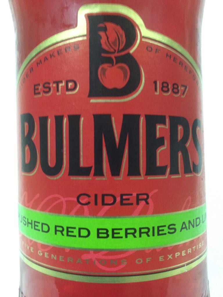 Bulmers - Crushed Red Berries And Lime - HP Bulmers Ltd., Hereford (568 mL) alcohol collectible [Barcode 5035766042594] - Main Image 2