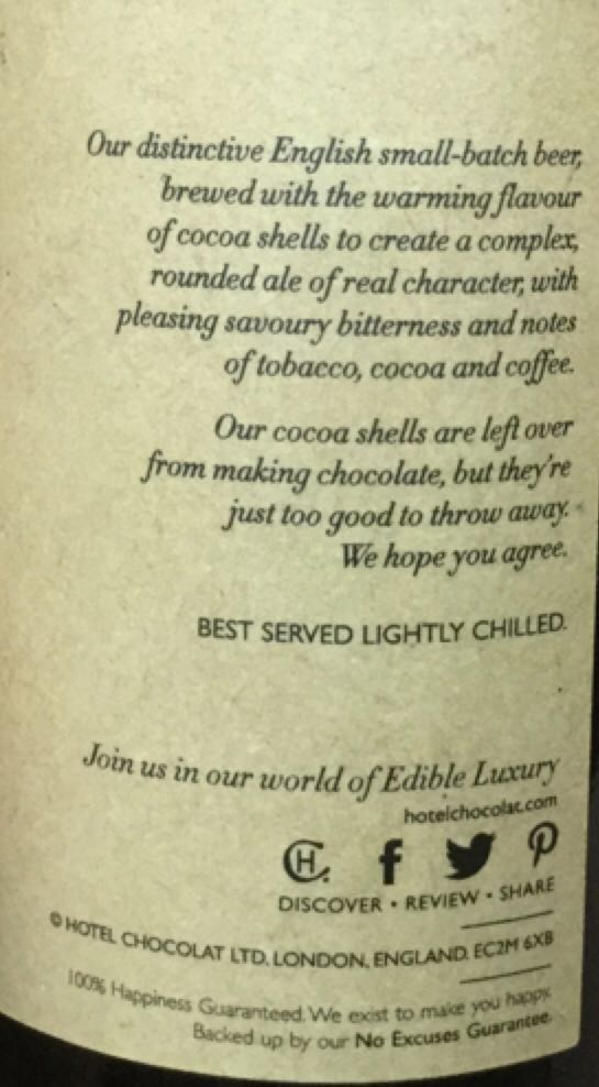 Cocoa Beer - Brewshed (500 mL) alcohol collectible [Barcode 5055365622881] - Main Image 2