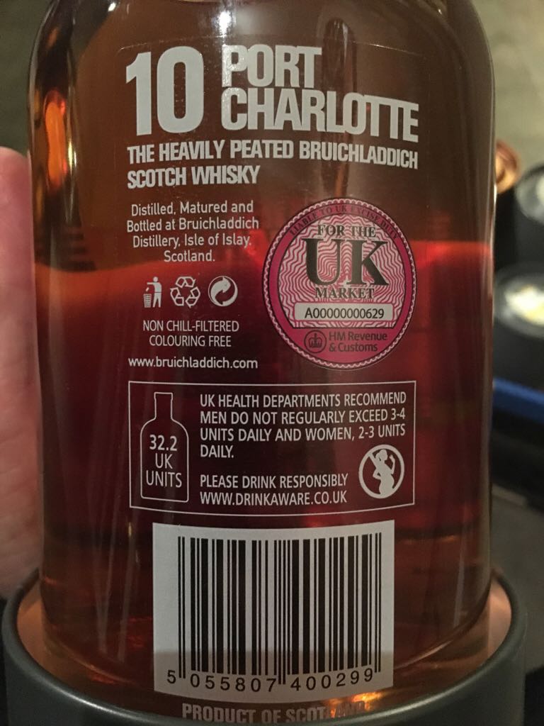 Port Charlotte 10 Heavily Peated - Bruichladdich Distillery (700 mL) alcohol collectible [Barcode 5055807400299] - Main Image 2