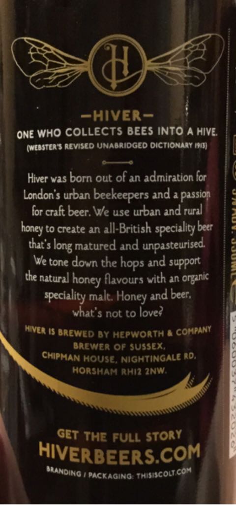 Hiver - Hepworth & Company (330 mL) alcohol collectible [Barcode 5060037432026] - Main Image 2