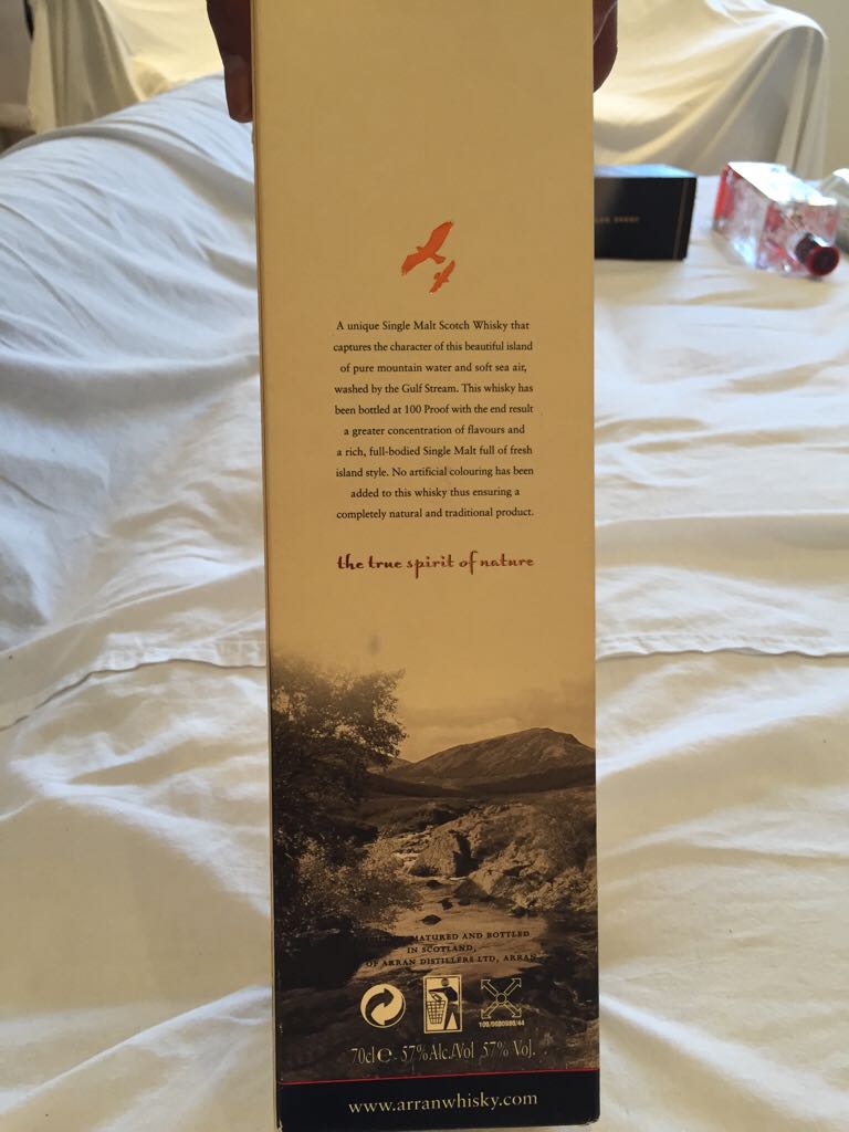 Aran Malt - Isle Of Arran Distillery (700 mL) alcohol collectible [Barcode 5060044480874] - Main Image 2