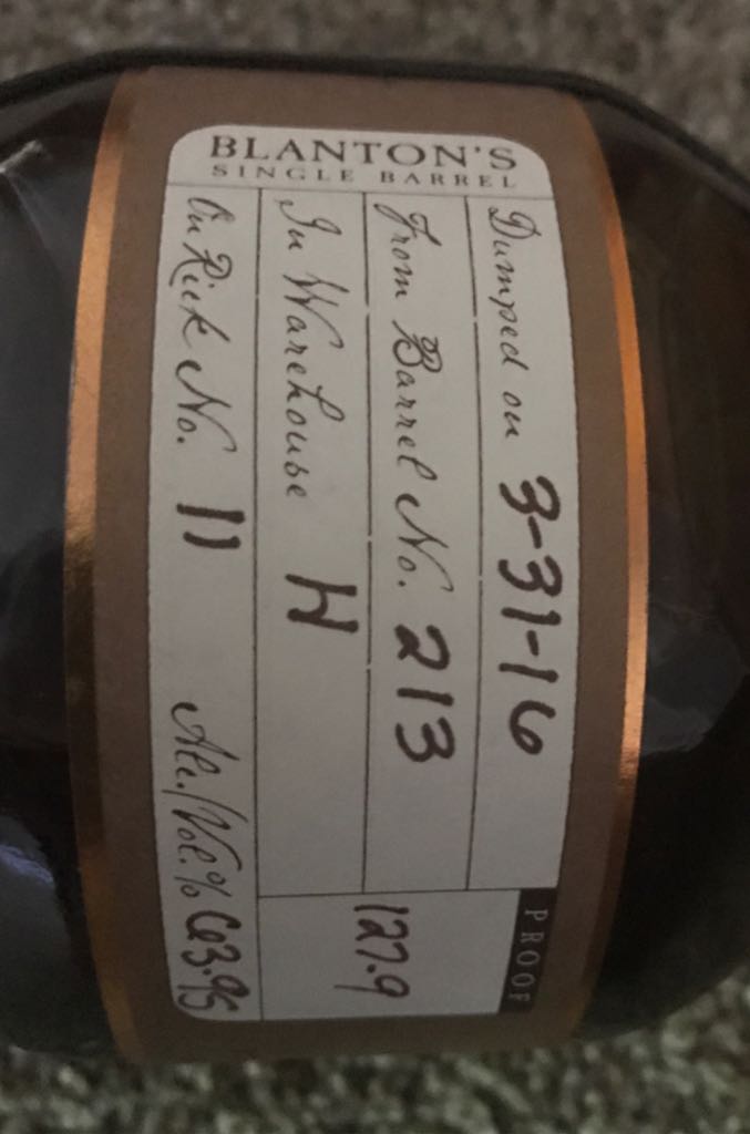 Blanton’s Straight From The Barrel - Buffalo Trace Distillery (750 mL) alcohol collectible [Barcode 080244002015] - Main Image 2