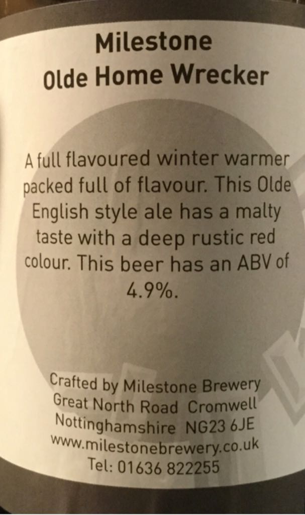 Olde Home Wrecker - Milestone (500 mL) alcohol collectible [Barcode 5060075957833] - Main Image 2