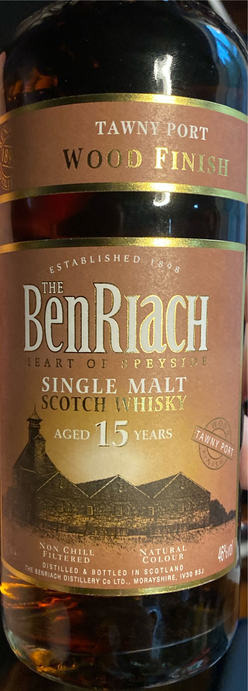 Benriach 15 Year Old. Tawny Port - Benriach Distillery (700 mL) alcohol collectible [Barcode 5060088791080] - Main Image 2