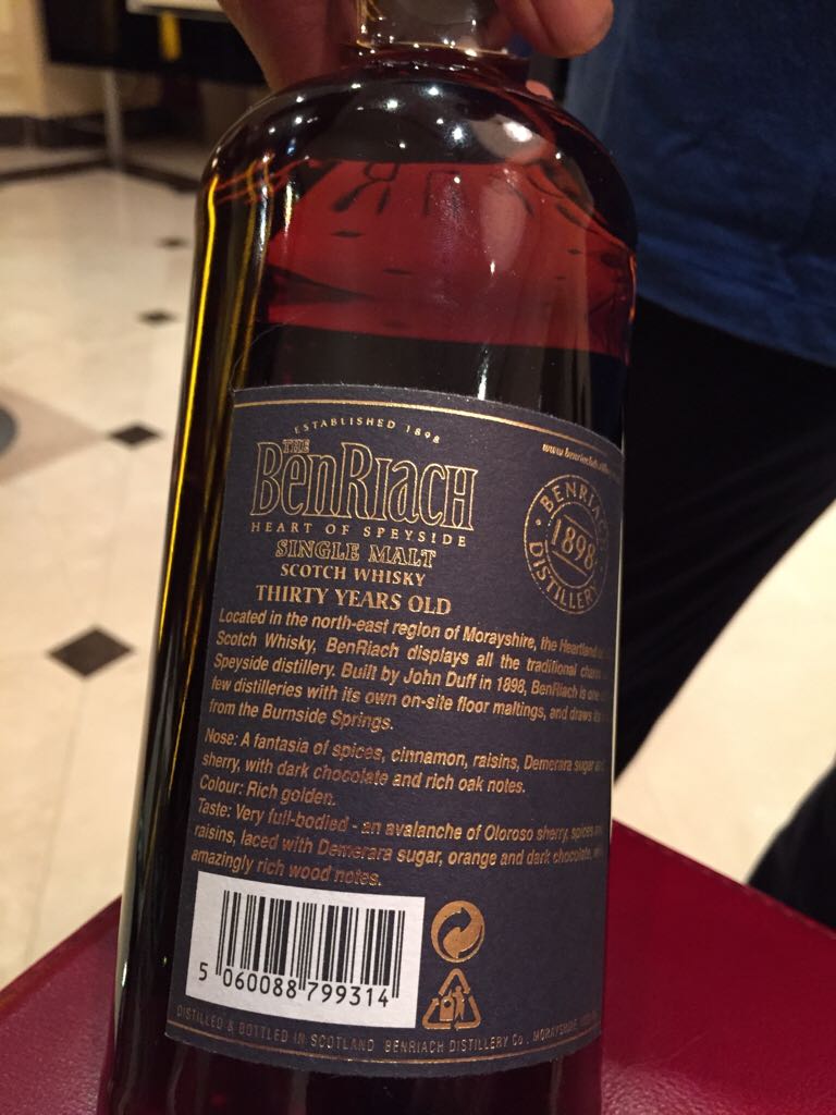Benriach 30 Years - Benriach Distillery (700 mL) alcohol collectible [Barcode 5060088799314] - Main Image 2
