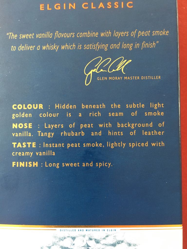 Glen Moray Elgin Classic Peated - The Glen Moray Distillery (700 mL) alcohol collectible [Barcode 5060116321104] - Main Image 2