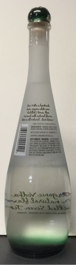 Rain Organics Cucumber Lime - Sazerac Co (750mL) alcohol collectible [Barcode 080244002541] - Main Image 2