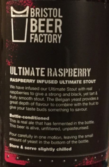 Ultimate Raspberry - Bristol Beer Factory (500 mL) alcohol collectible [Barcode 5060148130392] - Main Image 2
