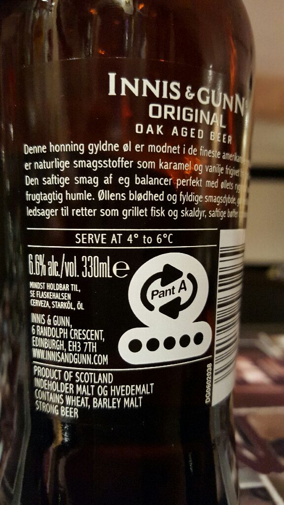 Original - Innis & Gunn (0,33L.) alcohol collectible [Barcode 5060190561465] - Main Image 2