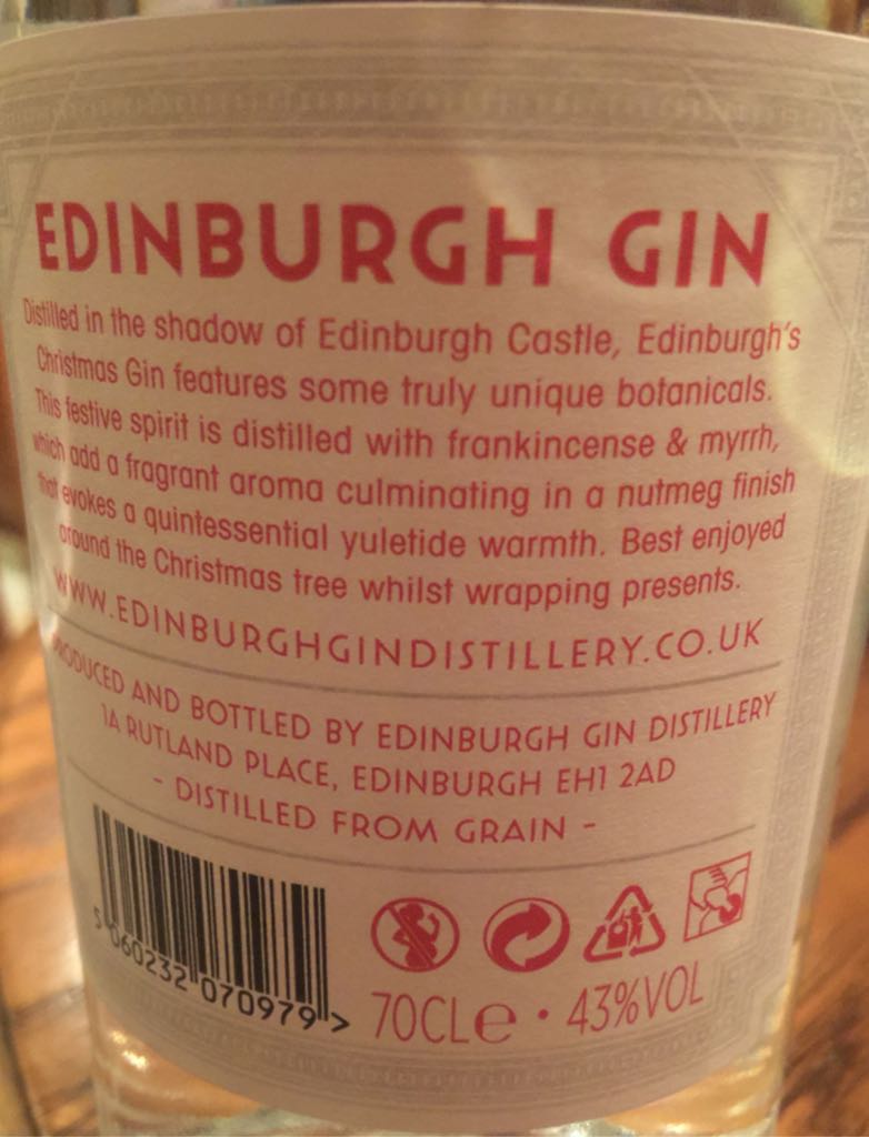 Edinburgh Gin - Christmas - Edinburgh Gin Distillery (700 mL) alcohol collectible [Barcode 5060232070979] - Main Image 2