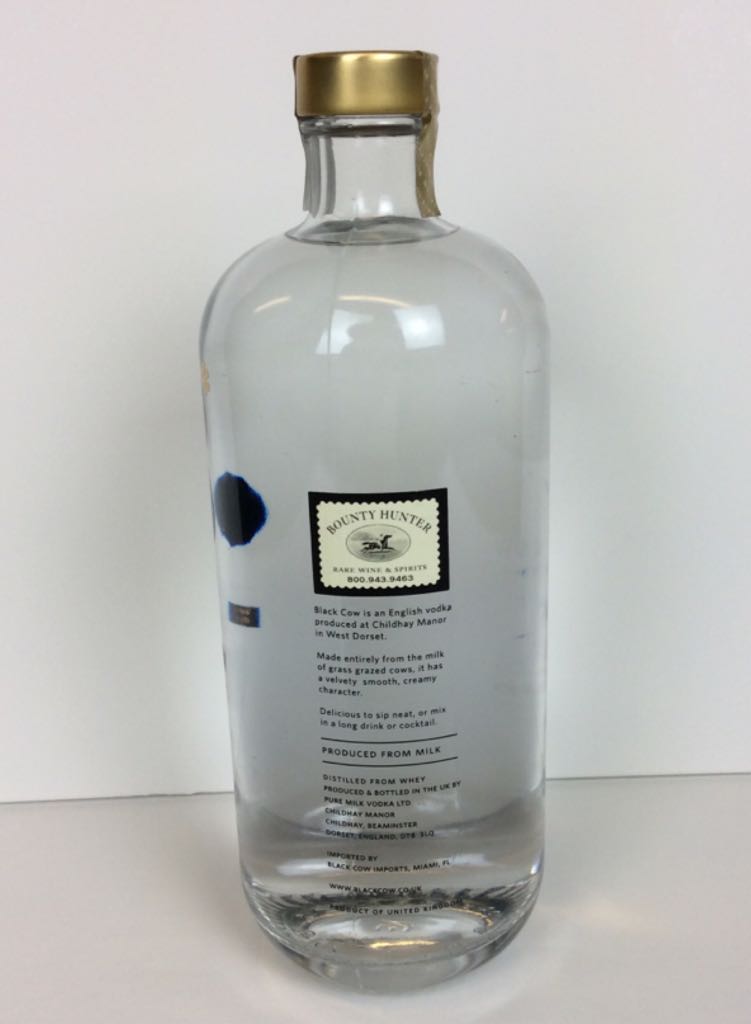 Black Cow - Pure Milk Vodka LTD (750 mL) alcohol collectible [Barcode 5060323760123] - Main Image 2