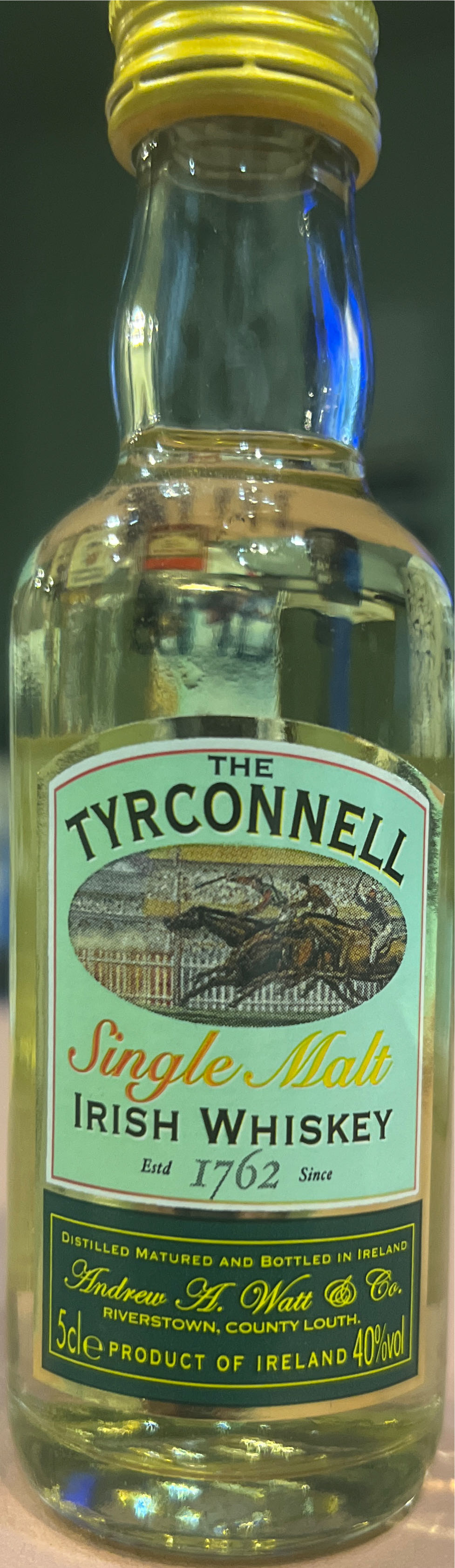 The Tyrconnell Single Malt Pure Pot Still Irish Whiskey - Andrew A.Watt & Co (50 mL) alcohol collectible [Barcode 5099357000790] - Main Image 2