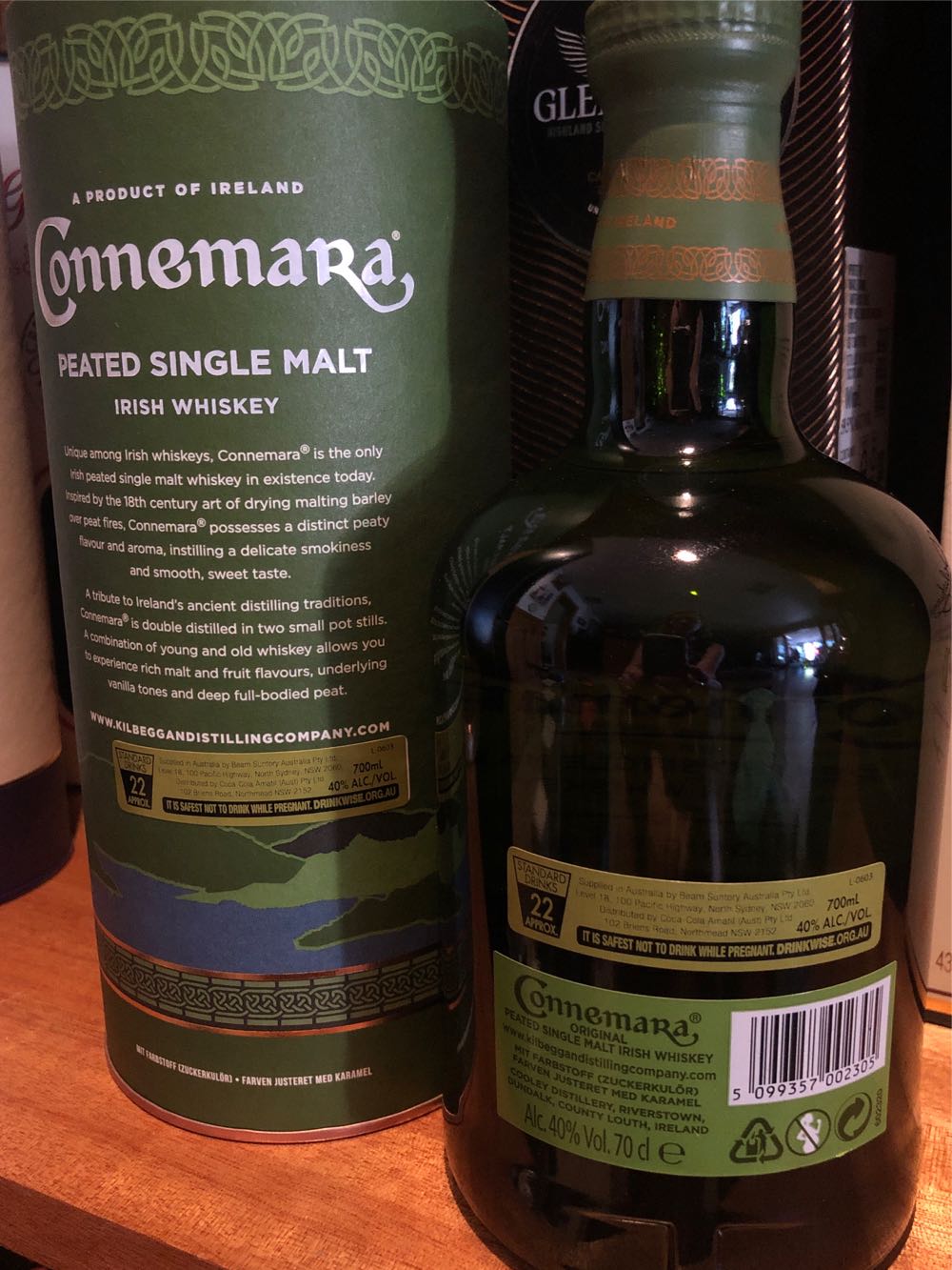 Connemara Peated Single Malt Whiskey - Cooley Distillery (700 mL) alcohol collectible [Barcode 5099357002305] - Main Image 2