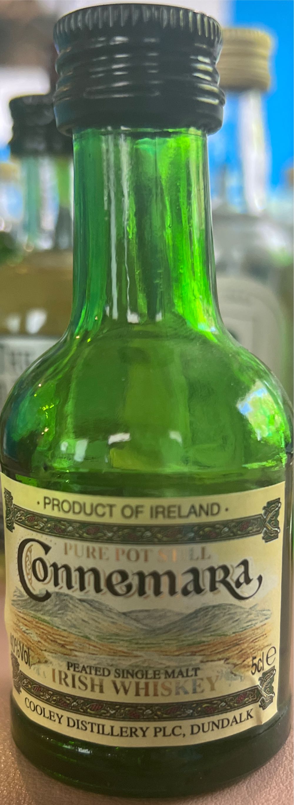 Connemara Peated Single Malt Irish Whiskey  - Cooley Distillery (50 mL) alcohol collectible [Barcode 5099357002374] - Main Image 3