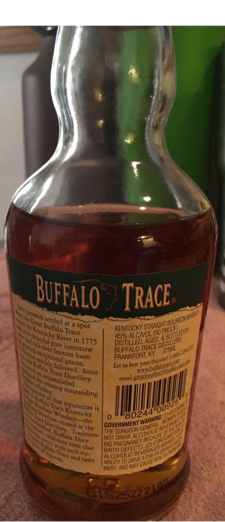 Buffalo Trace Single Barrel Select - Buffalo Trace Distillery (375 mL) alcohol collectible [Barcode 080244009250] - Main Image 2