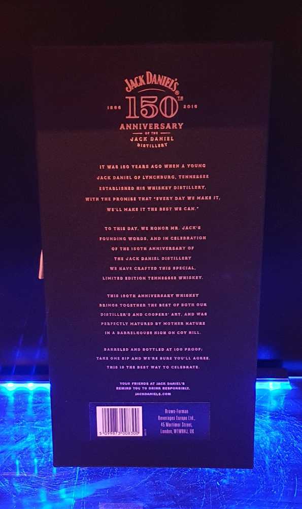 150th Anniversary - Decanter - Jack Daniel Distillery (1 L) alcohol collectible [Barcode 5099873008300] - Main Image 4
