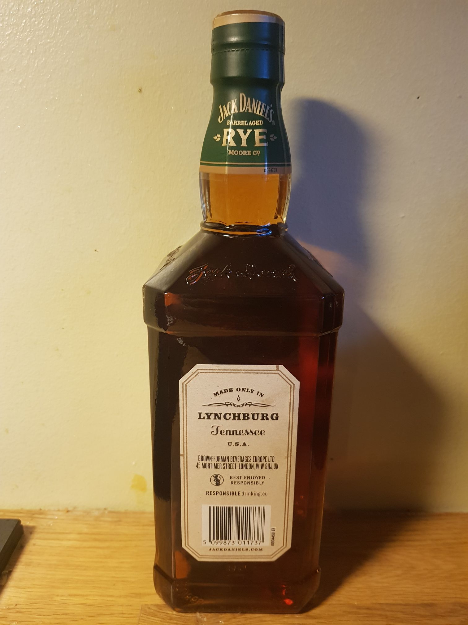 Rye - 1000ml  With Box US - Jack Daniel’s (1 L) alcohol collectible [Barcode 5099873011737] - Main Image 2