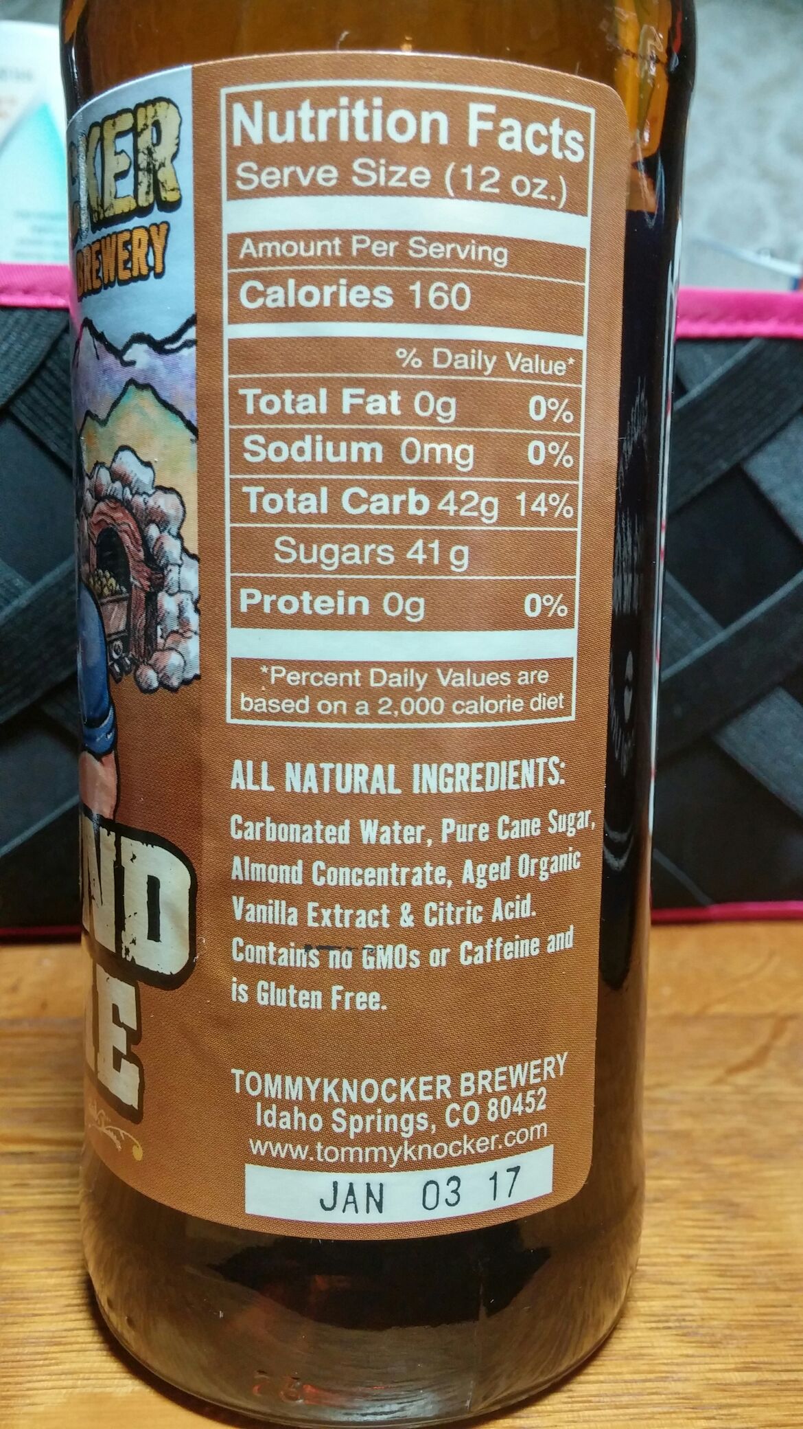 Almond Creme, All Natural - Tommyknocker Brewery, Idaho Springs, CO (12) alcohol collectible [Barcode 5127248377208] - Main Image 2