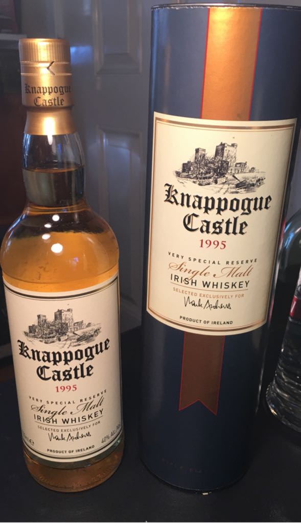 Knappogue Castle 1995 Single Malt Irish Whiskey - Castle Brand Spirits (700 mL) alcohol collectible [Barcode 5391503820239] - Main Image 1
