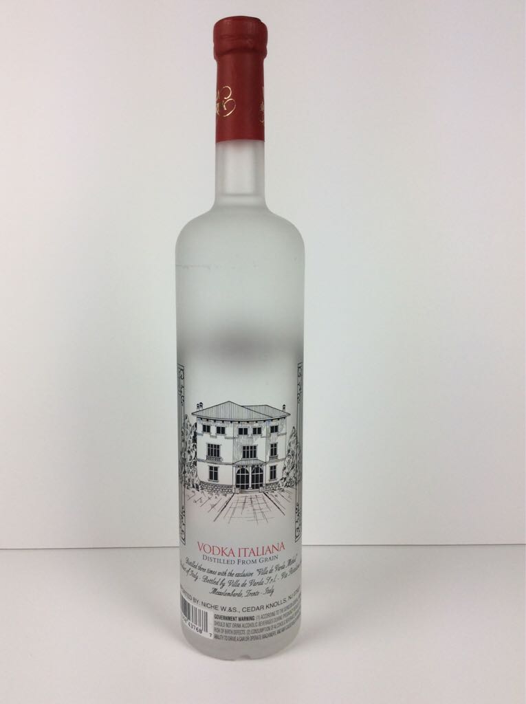 Vodka Italiana - Villa De Varda (750mL) alcohol collectible [Barcode 080368437687] - Main Image 2