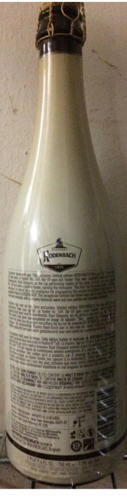 Rodenbach Vintage 2013 - Brouwerij Rodenbach (750 mL) alcohol collectible [Barcode 5410583801805] - Main Image 2