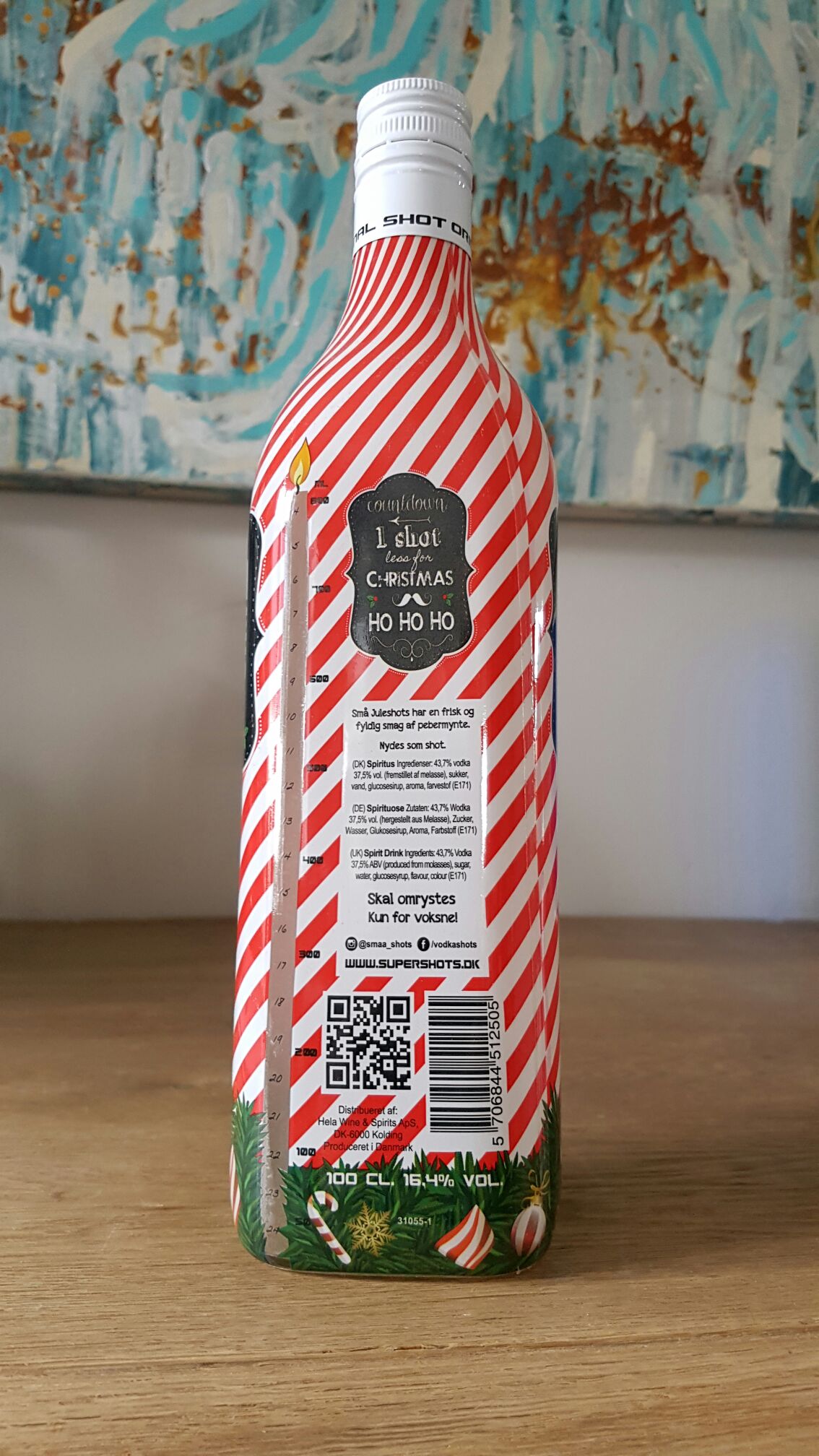 Små Jule Shots Pebermynte Shots 1000ml 16.4% Denmark - Spritfabrikken Danmark (1000mL) alcohol collectible [Barcode 5706844512505] - Main Image 2