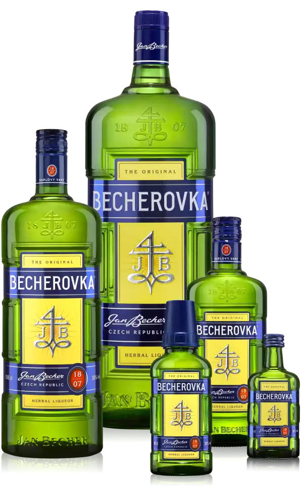 Becherovka - Jan Becher (700 mL) alcohol collectible [Barcode 080432106624] - Main Image 2
