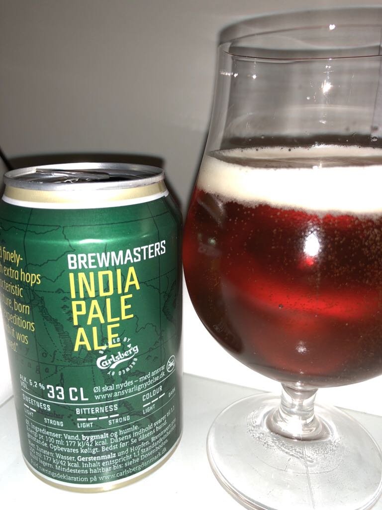 Brewmasters India Pale Ale - Carlsberg Danmark A/S (330 mL) alcohol collectible [Barcode 5740700988967] - Main Image 2